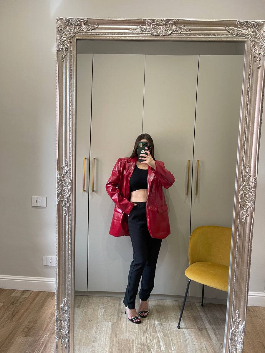 Lovely Sisters Giacca In Vinile Rossa