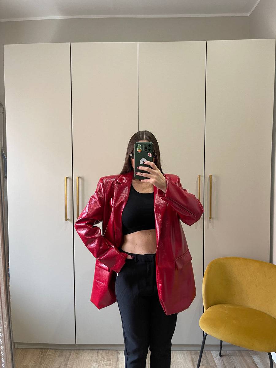 Lovely Sisters Giacca In Vinile Rossa