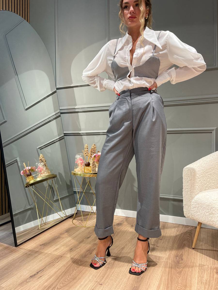 Lovely Sisters Pantalone Classico Grigio