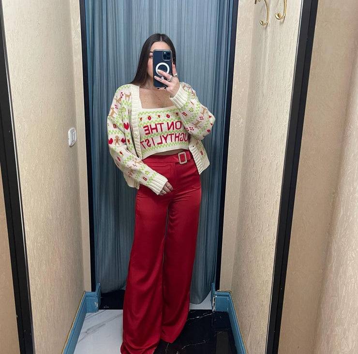 Lovely Sisters Pantalone effetto raso