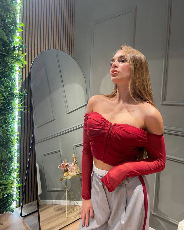 Lovely Sisters Top Bruna bordeaux