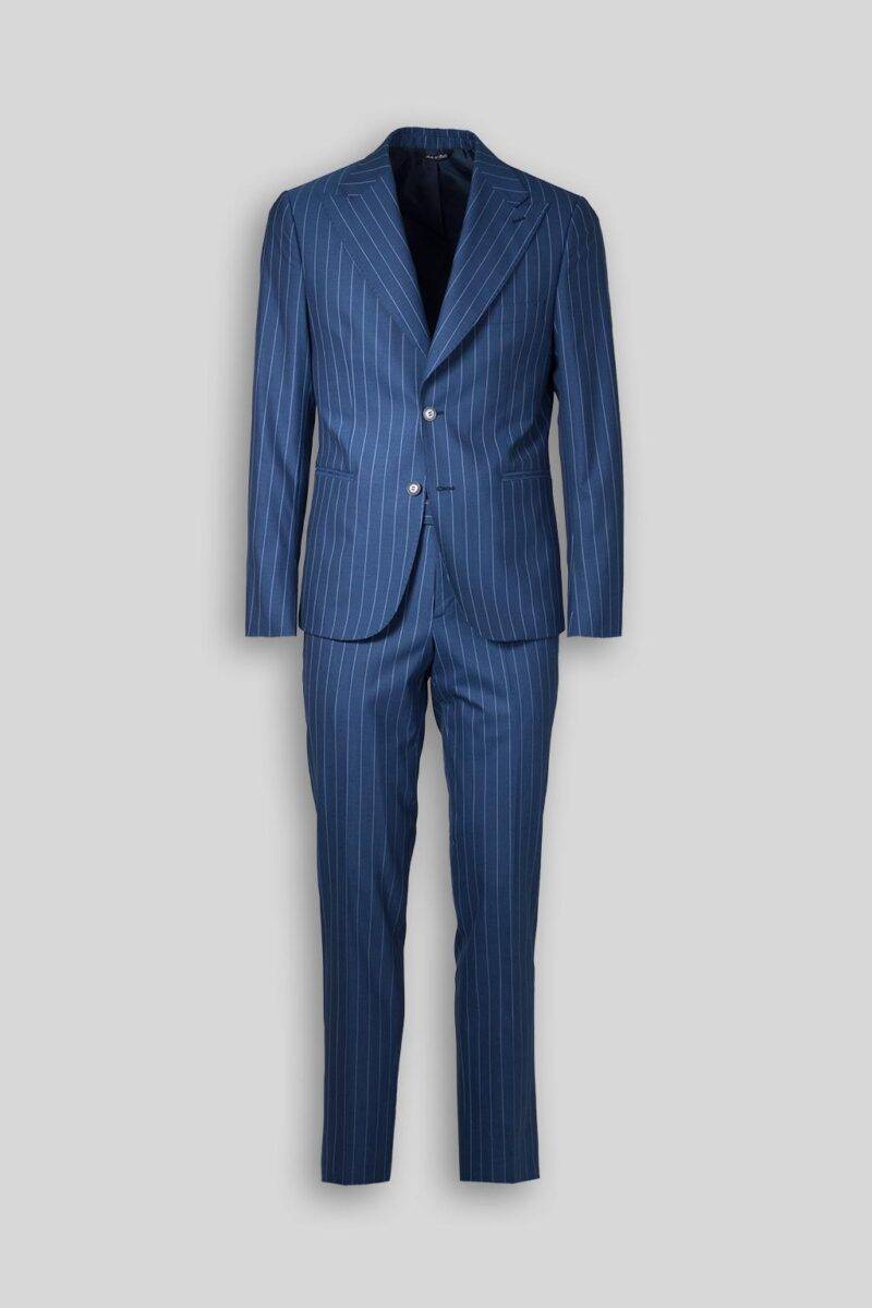 Luca Bertelli Abito gessato con rever a lancia