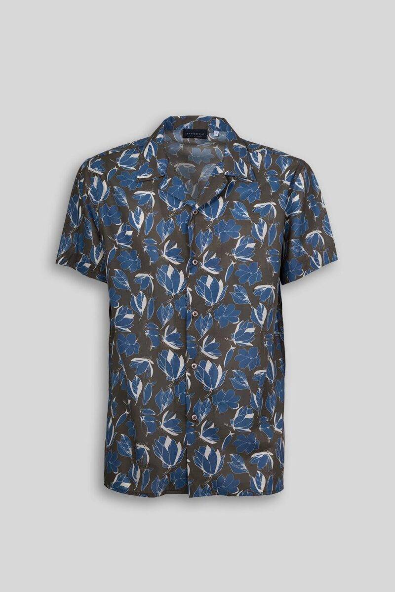 Luca Bertelli Camicia a mezza manica a fiori