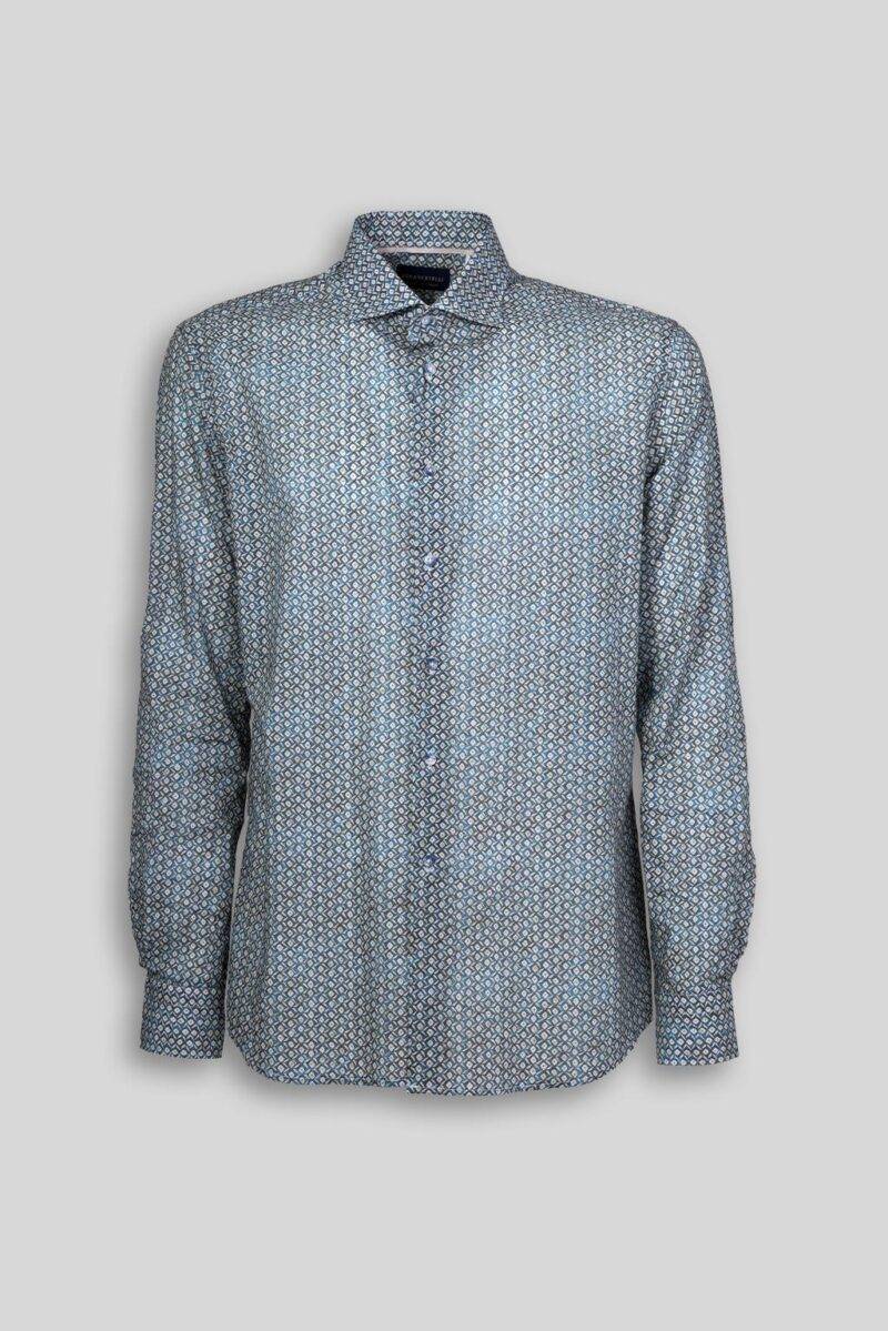 Luca Bertelli Camicia con stampa geometrica