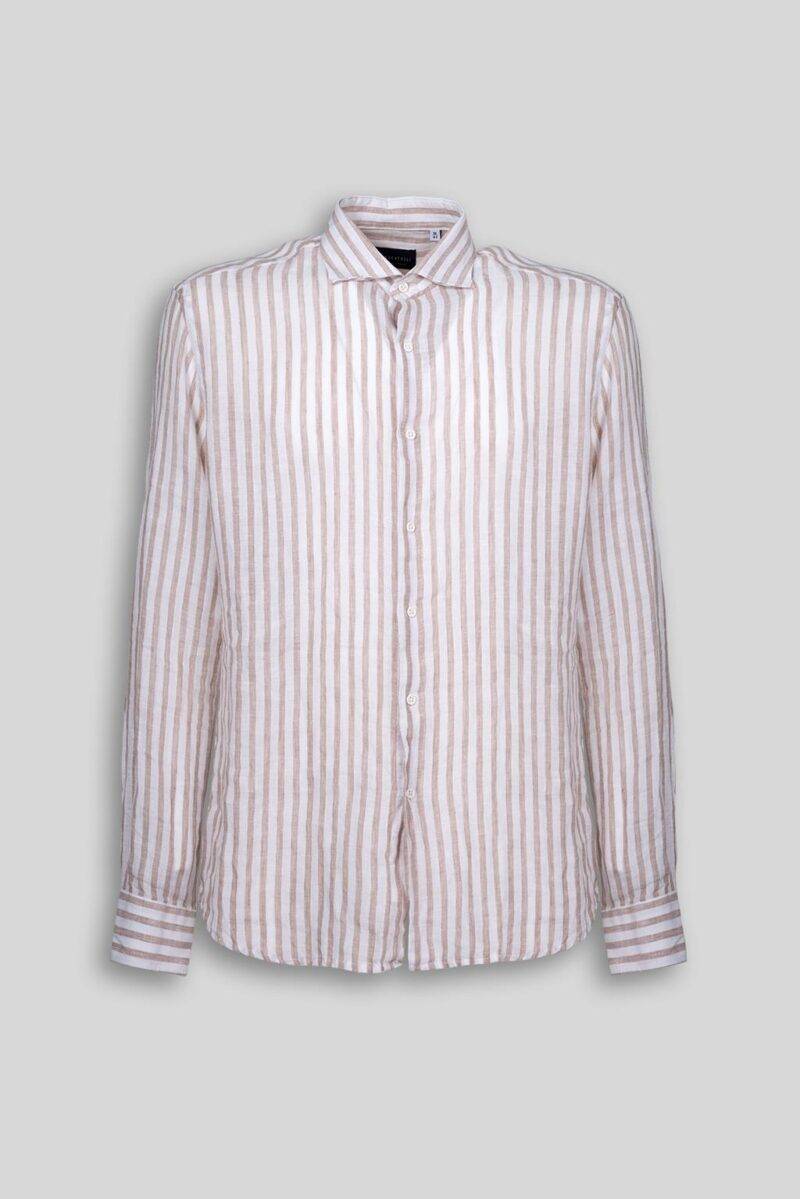 Luca Bertelli Camicia in lino a righe