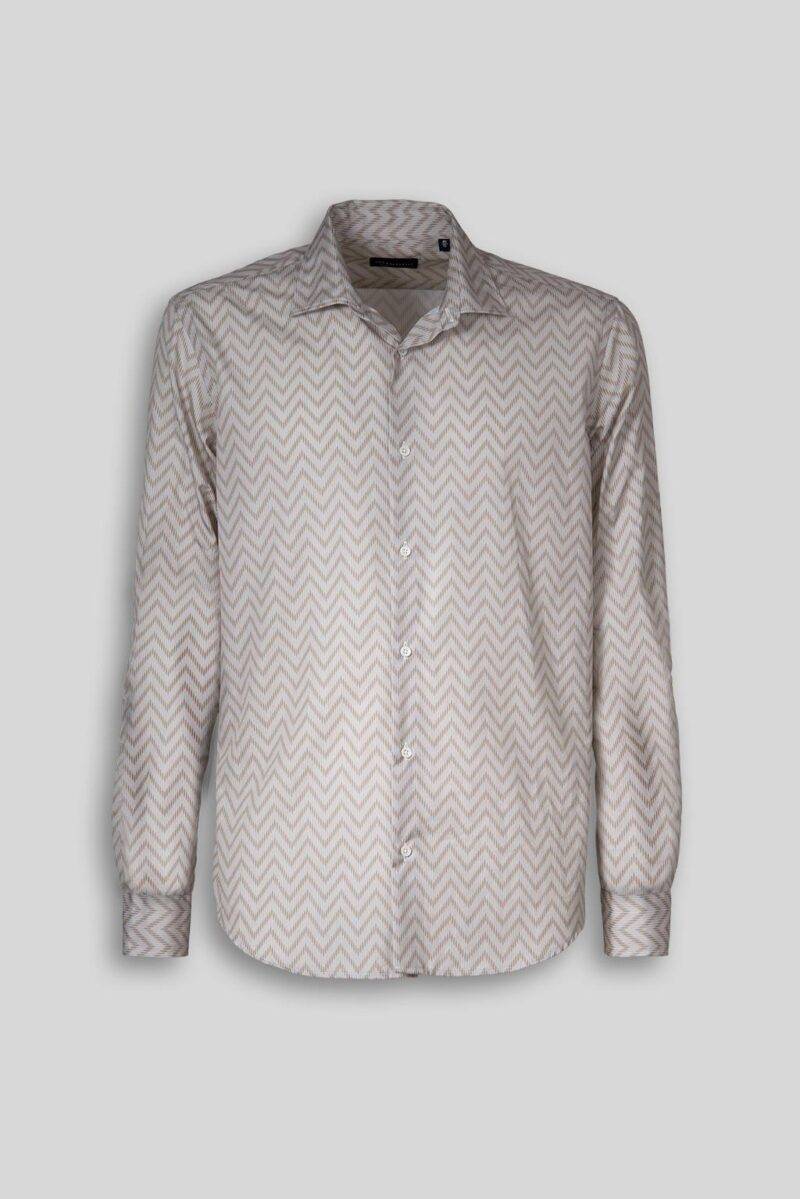 Luca Bertelli Camicia stampa “zigzag”