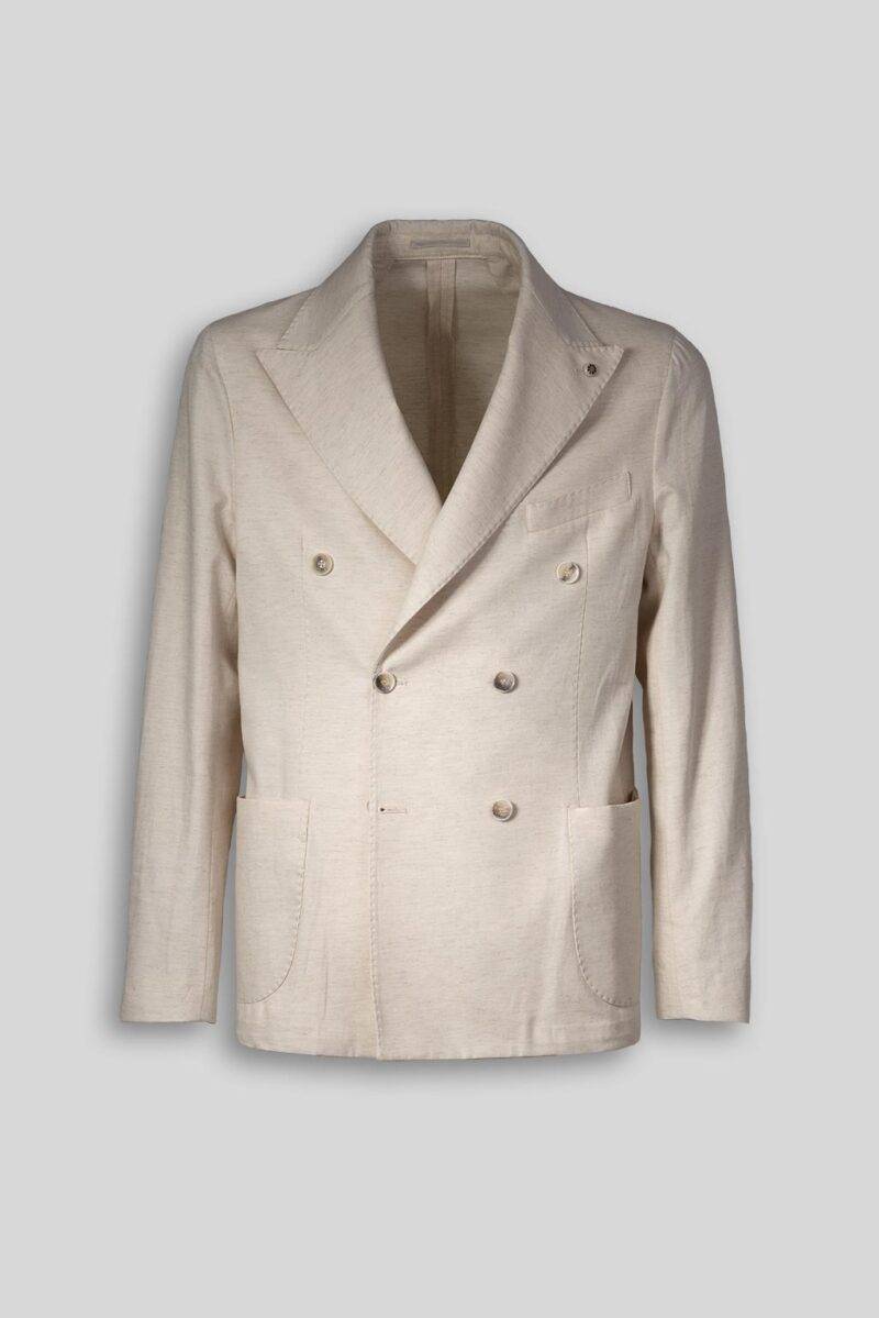 Luca Bertelli Giacca doppiopetto in misto lino