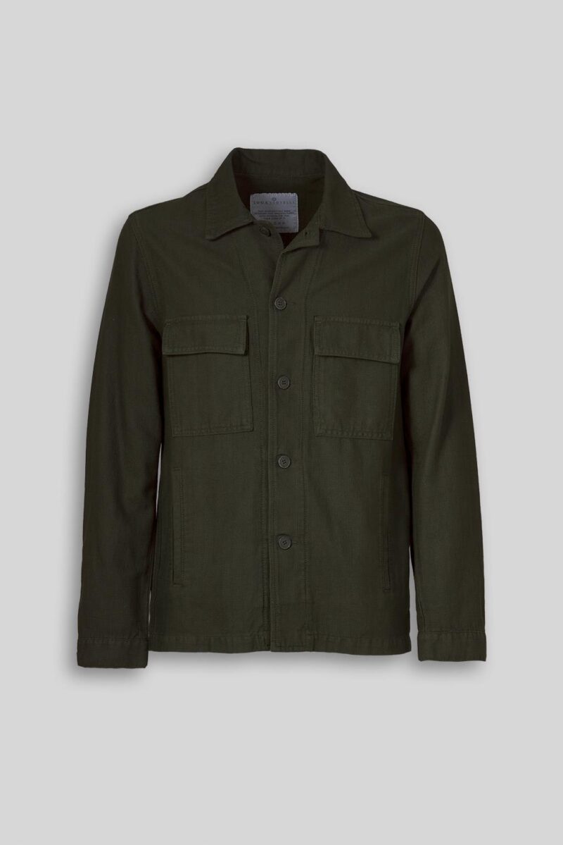 Luca Bertelli Overshirt in tessuto fiammato