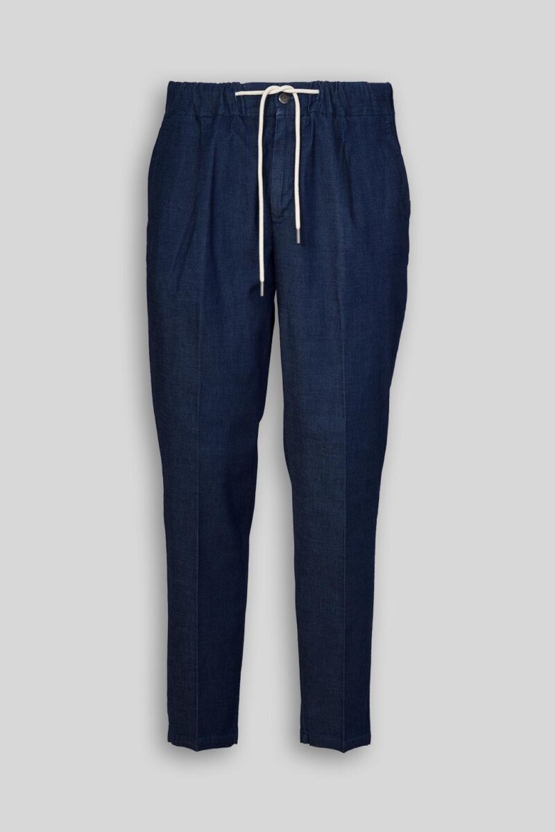 Luca Bertelli Pantalone in tessuto chambray
