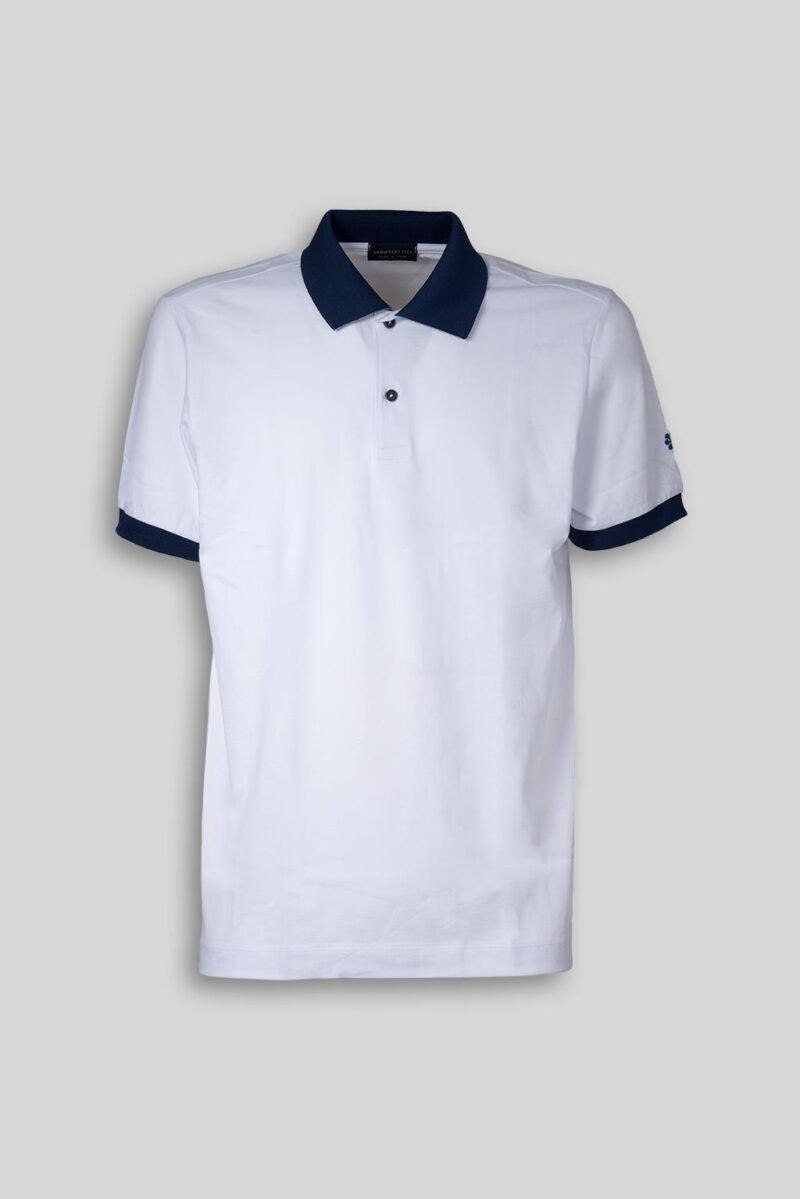 Luca Bertelli Polo con collo e polsini a contrasto