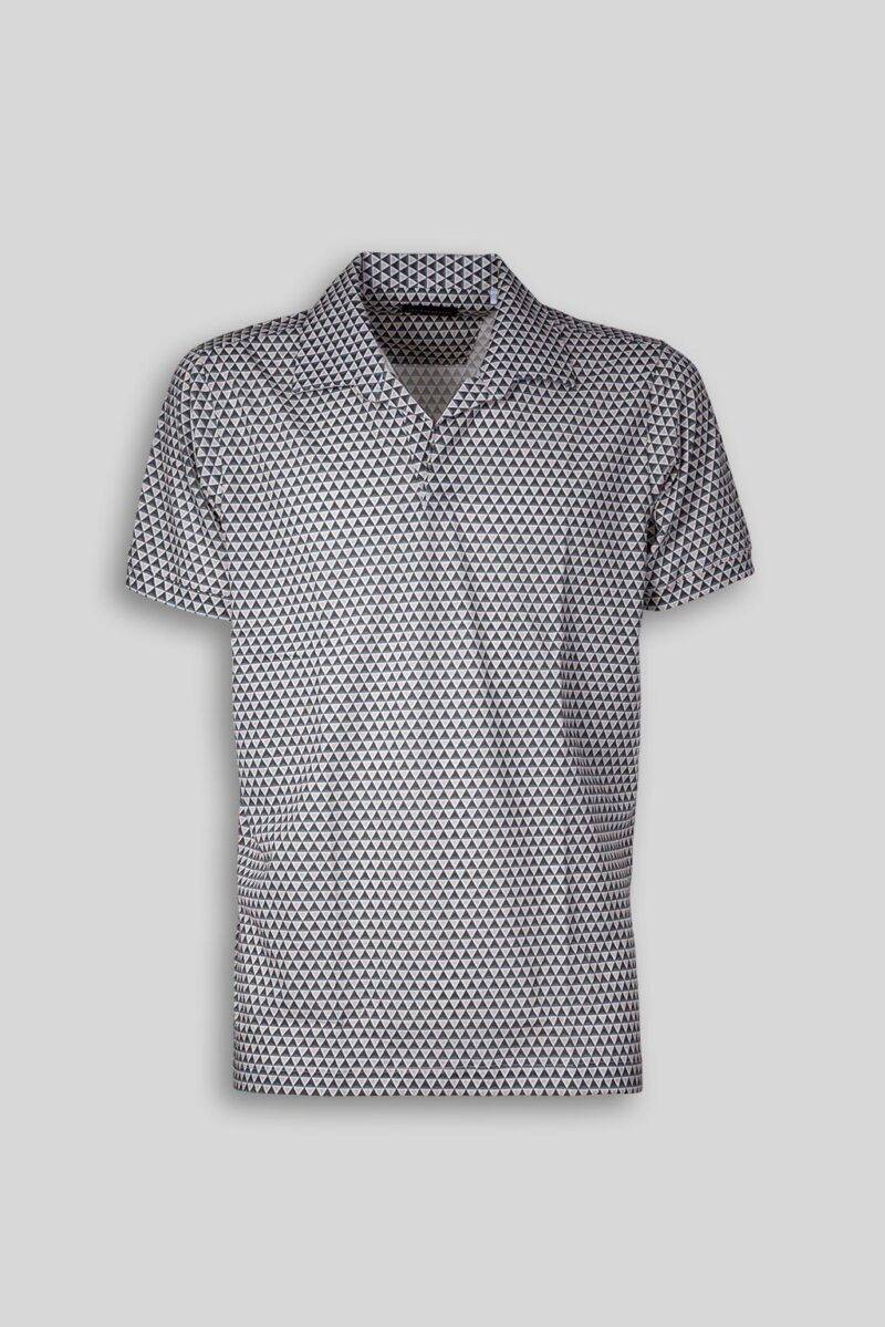 Luca Bertelli Polo con stampa optical