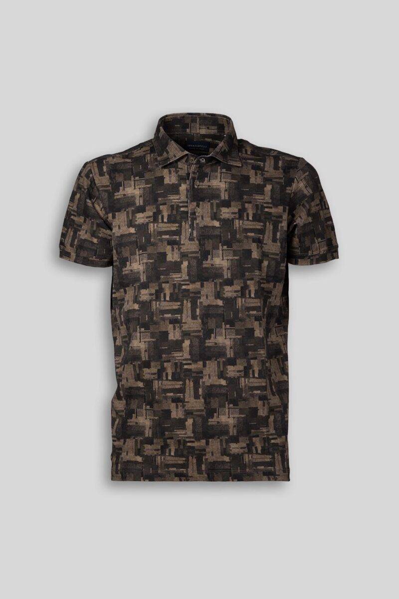 Luca Bertelli Polo stampa camouflage