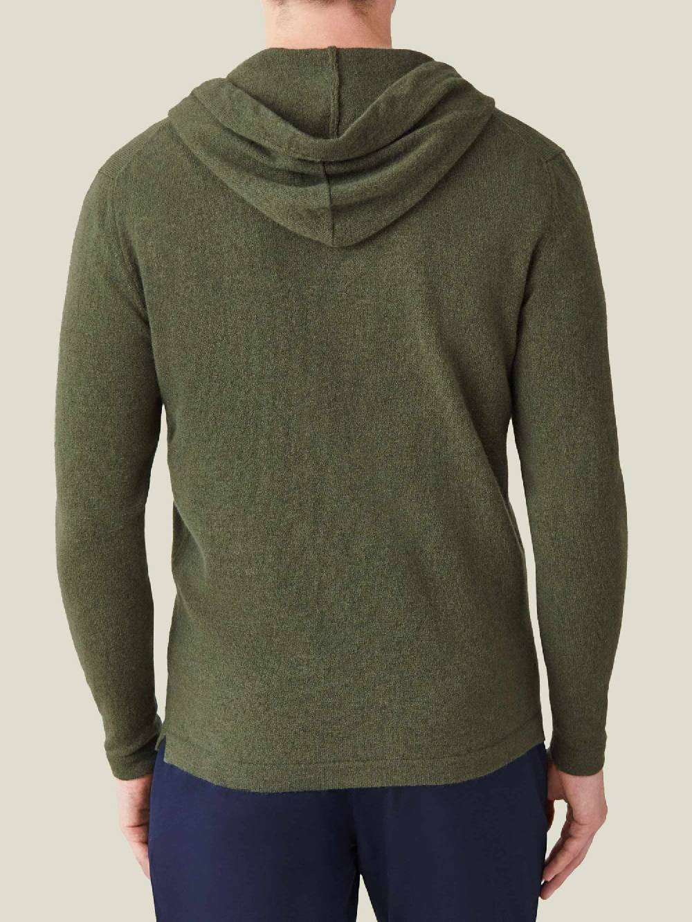 Luca Faloni Felpa Con Cappuccio E Zipcashmere A 2 Fili