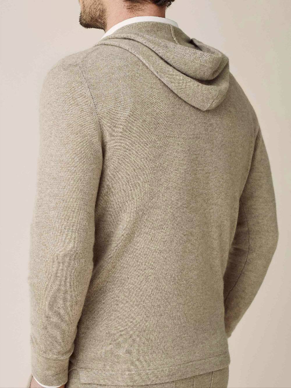 Luca Faloni Felpa Con Cappuccio E Zipcashmere A 2 Fili