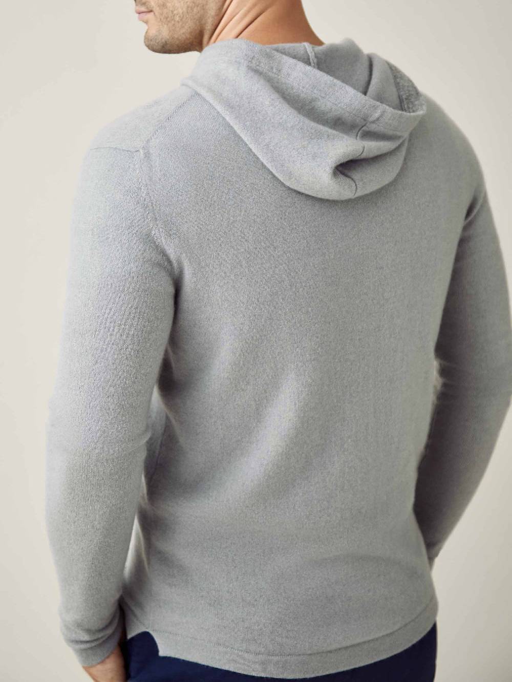 Luca Faloni Felpa Con Cappuccio E Zipcashmere A 2 Fili