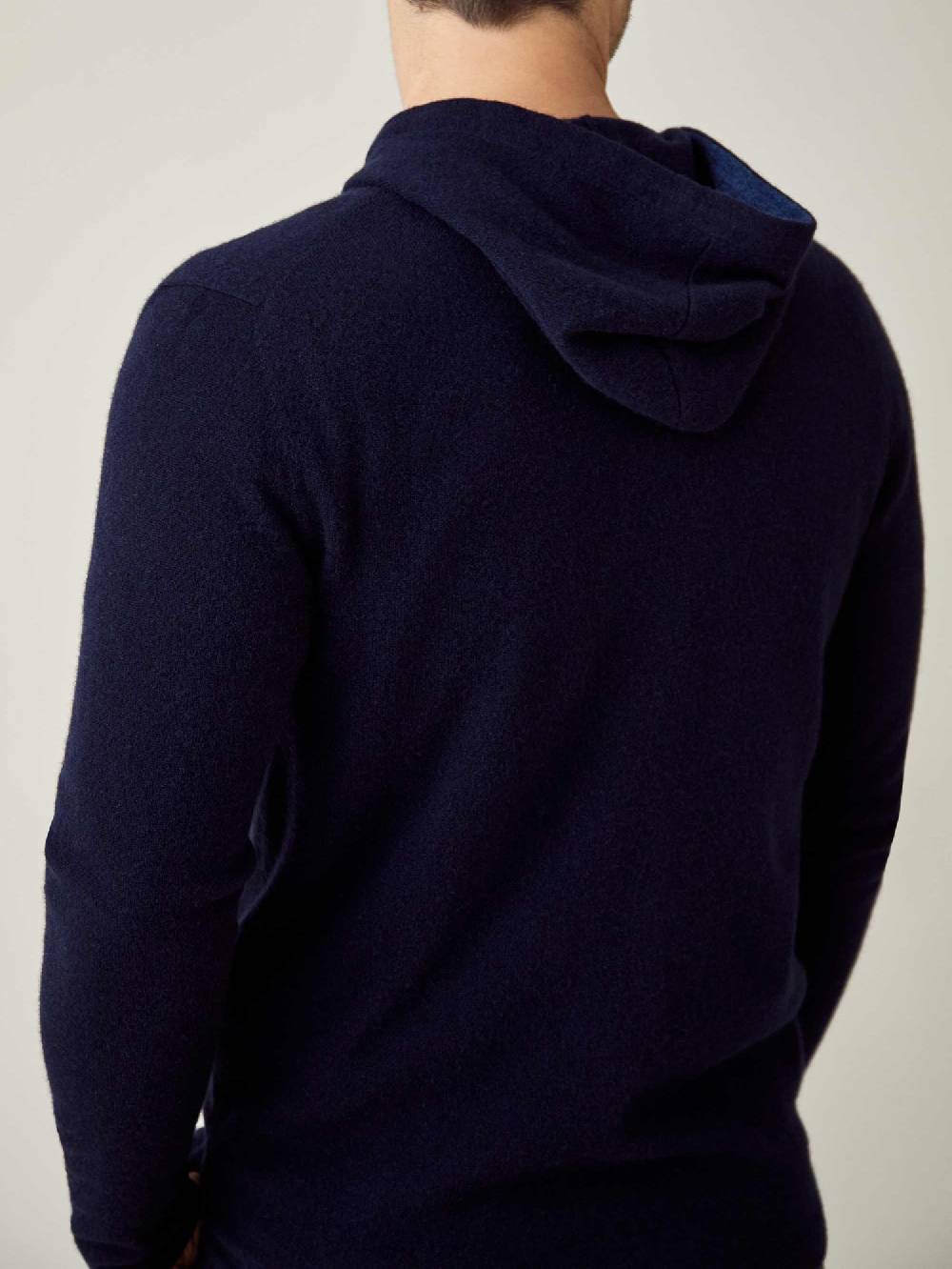 Luca Faloni Felpa Con Cappuccio E Zipcashmere A 2 Fili