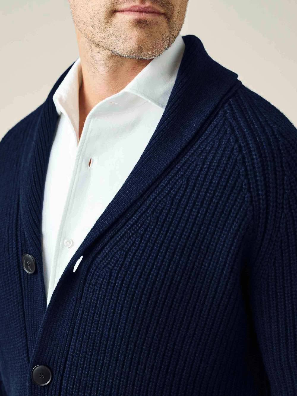 Luca Faloni Cardigan Con Sciallecashmere A 4 Fili