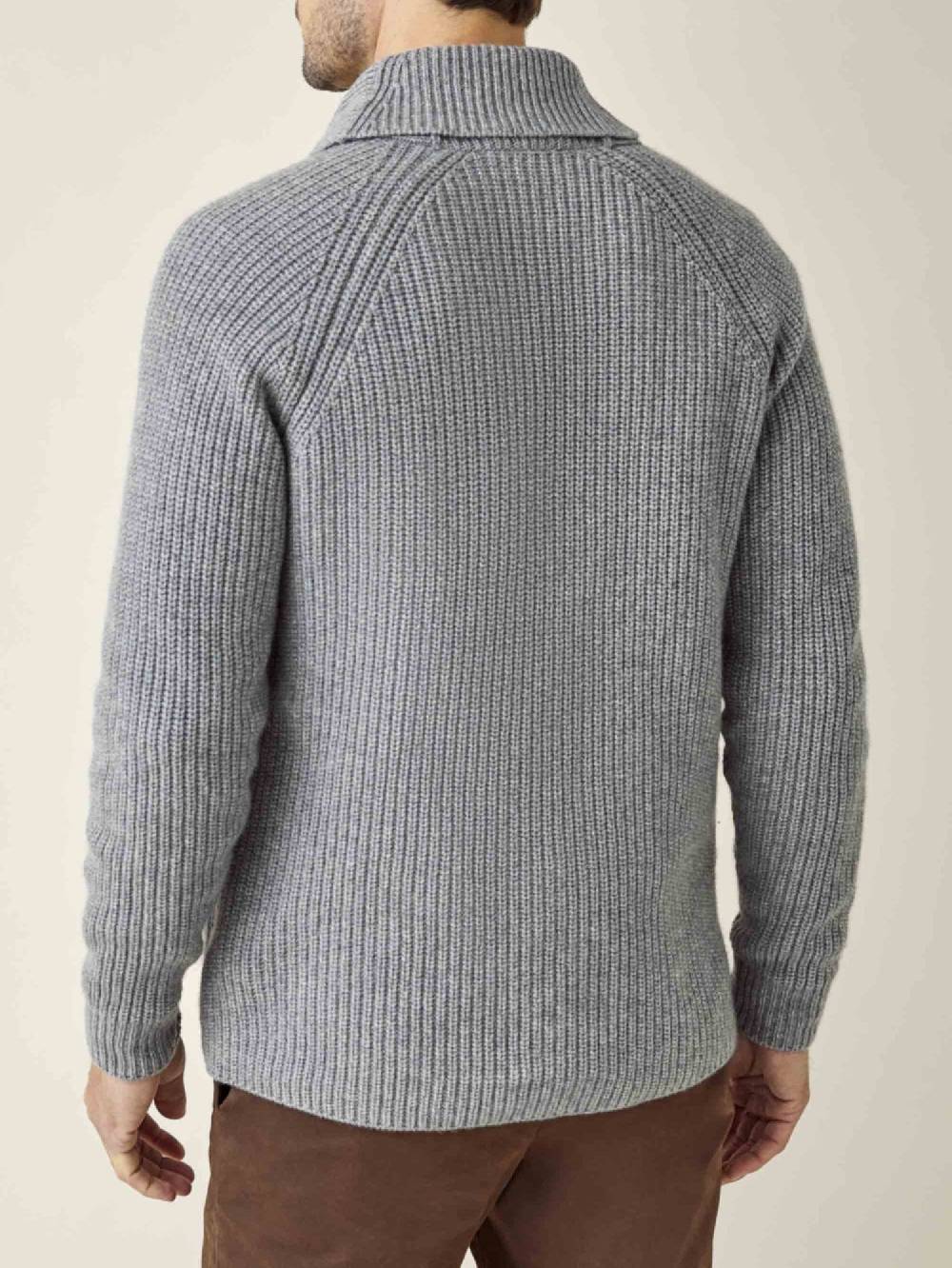 Luca Faloni Cardigan Con Sciallecashmere A 4 Fili