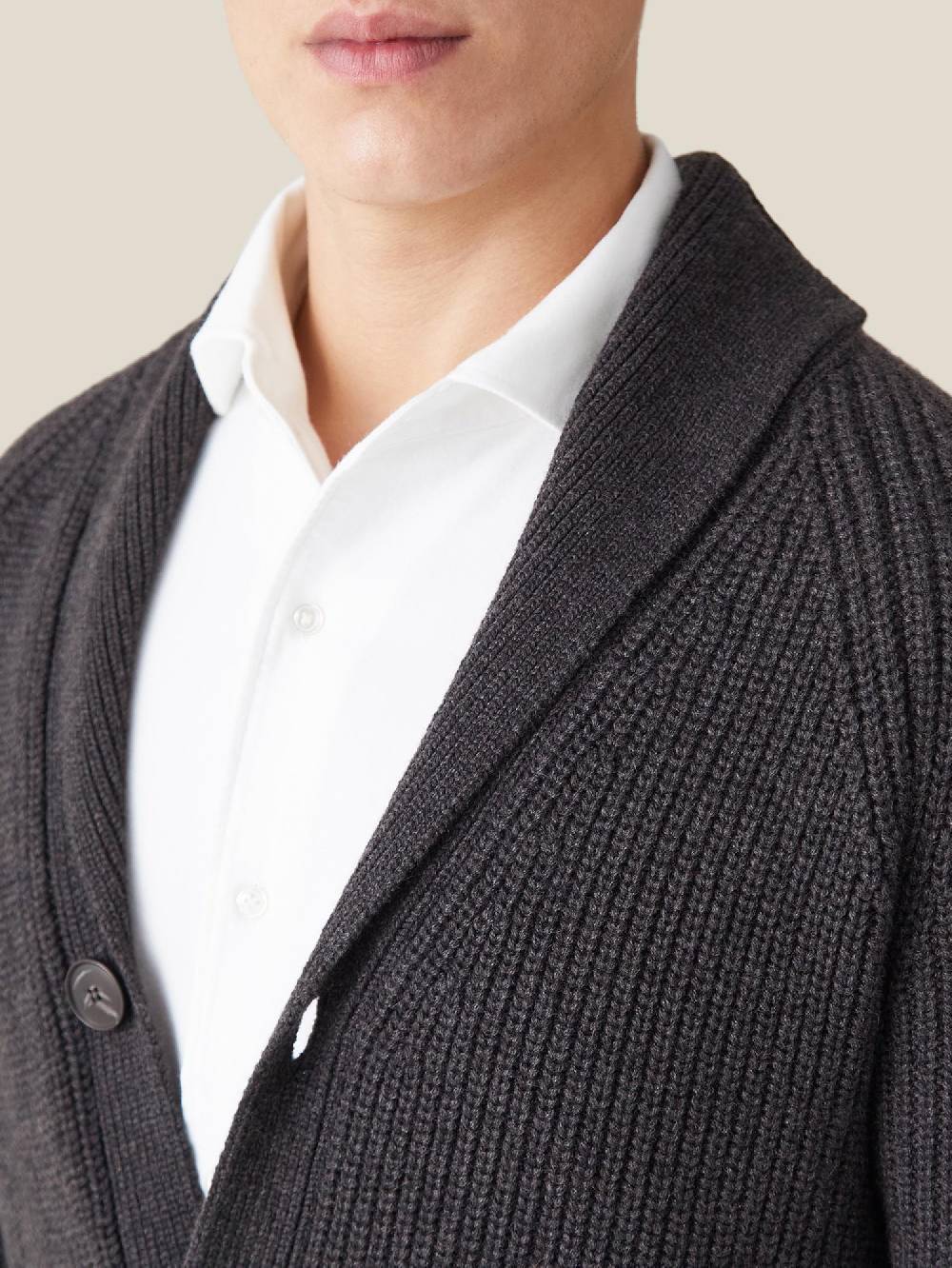 Luca Faloni Cardigan Con Sciallecashmere A 4 Fili