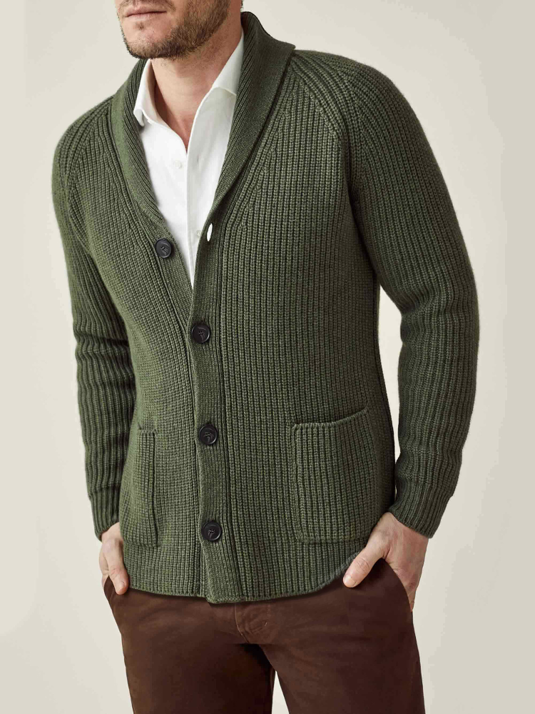 Luca Faloni Cardigan con sciallecashmere a 4 fili