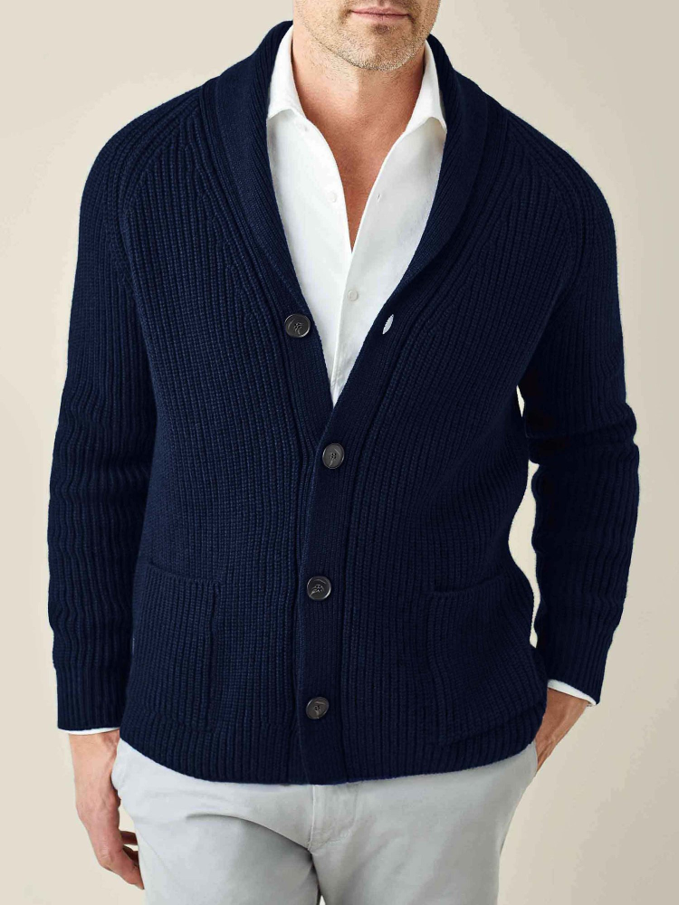 Luca Faloni Cardigan con sciallecashmere a 4 fili