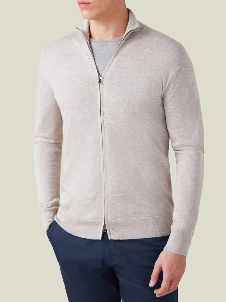 Luca Faloni Cardigan con ZipSeta-Cashmere