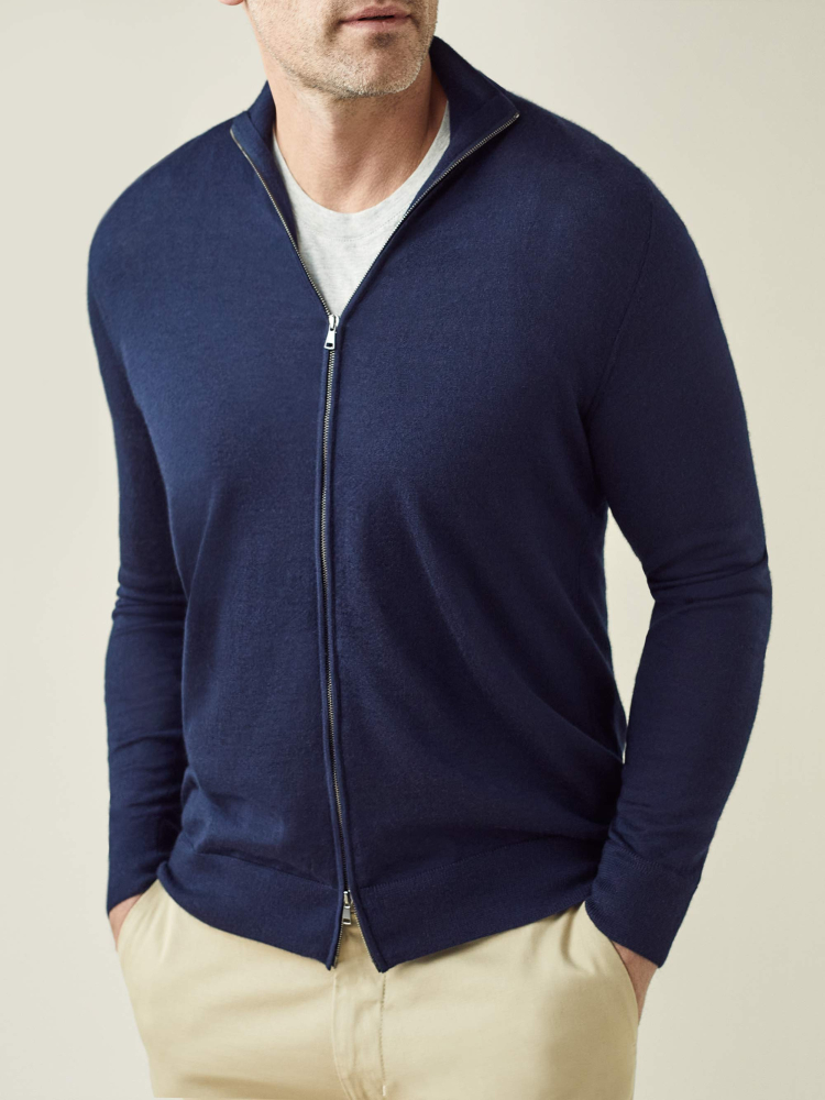 Luca Faloni Cardigan con ZipSeta-Cashmere