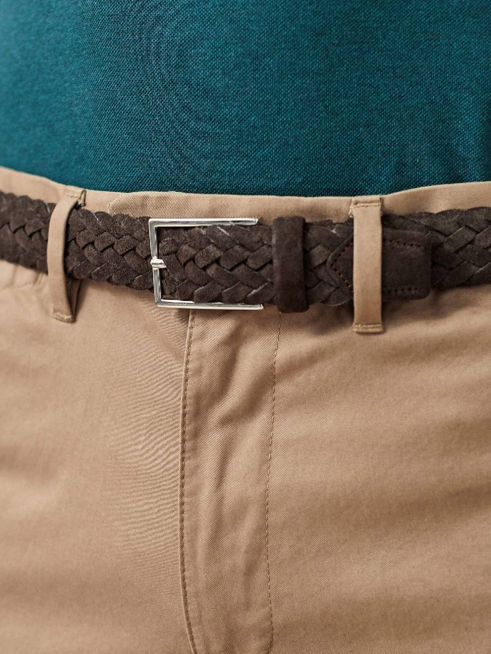 Luca Faloni CinturaPelle Scamosciata Intrecciata