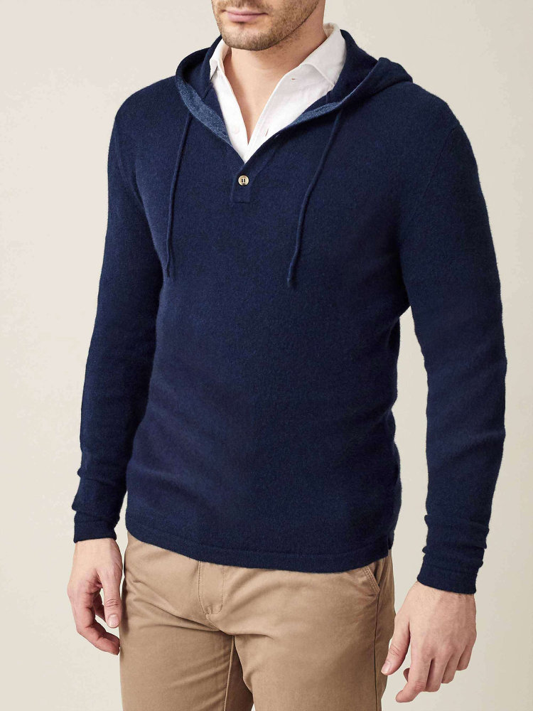 Luca Faloni Felpa con cappucciocashmere a 2 fili