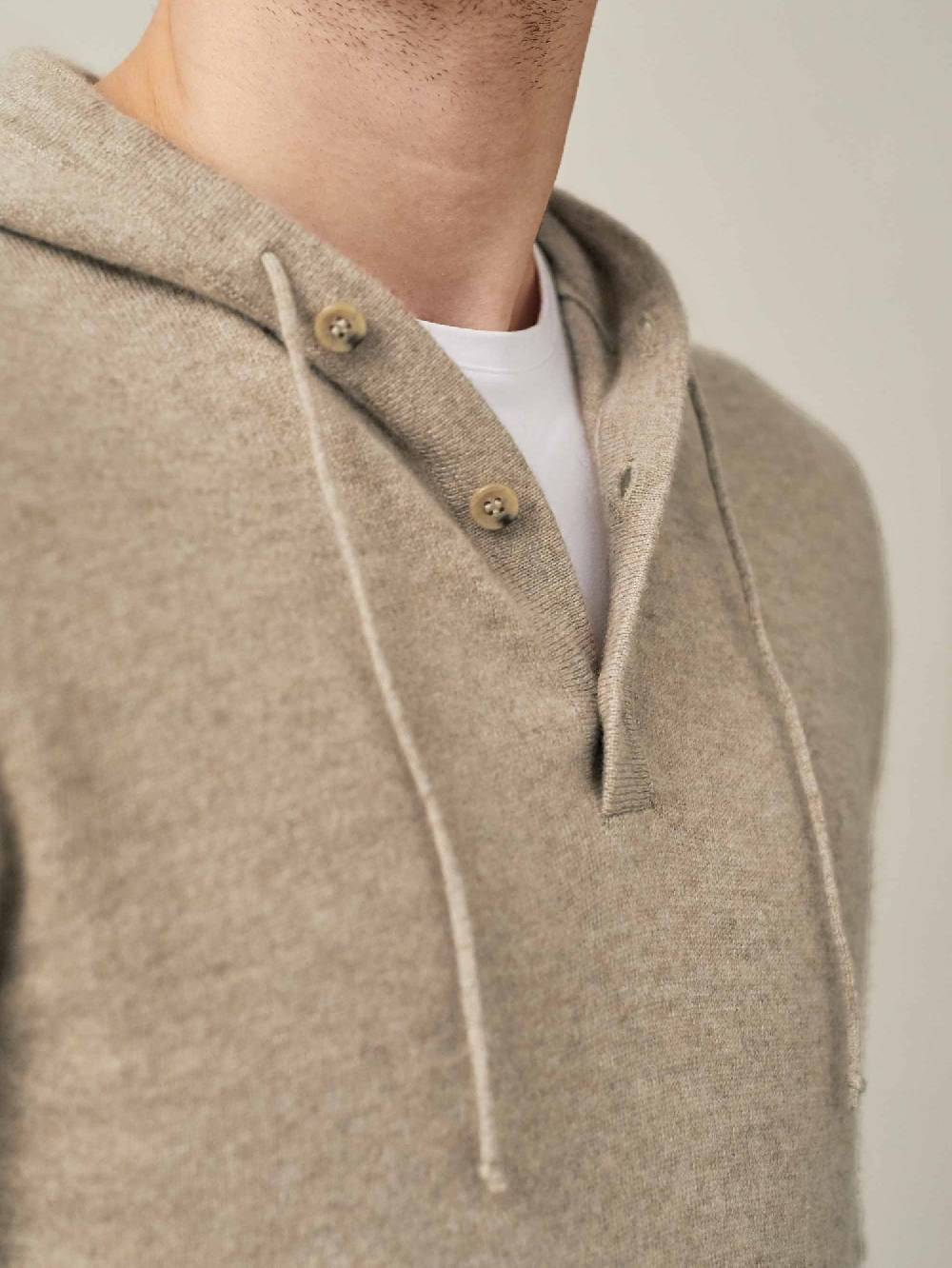 Luca Faloni Felpa Con Cappucciocashmere A 2 Fili