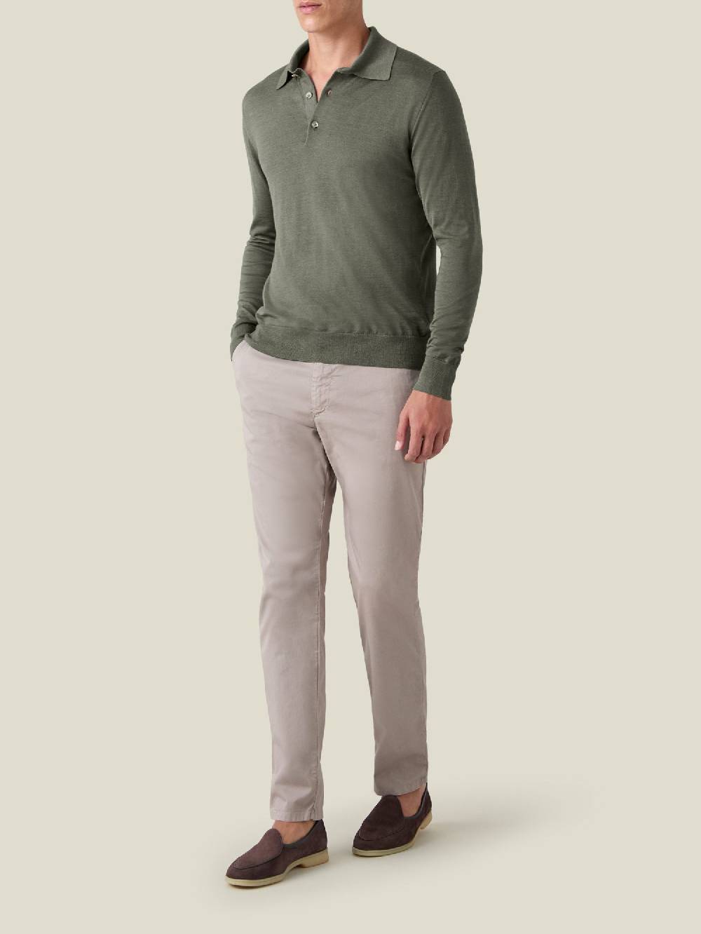 Luca Faloni Knitted PoloSeta-Cashmere