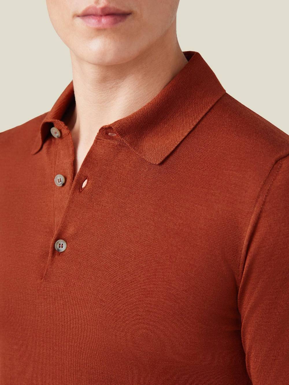 Luca Faloni Knitted PoloSeta-Cashmere
