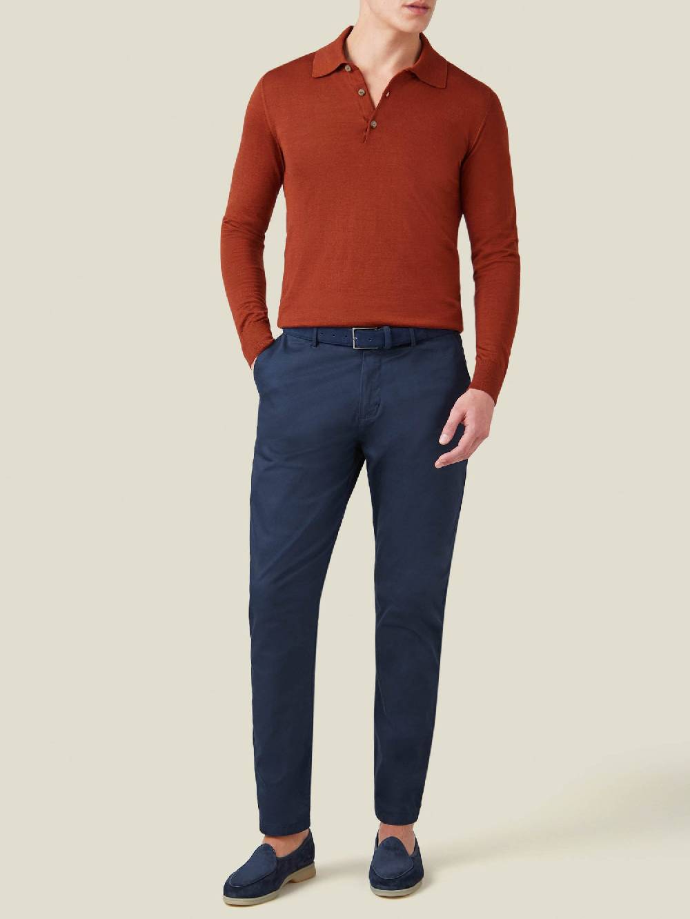 Luca Faloni Knitted PoloSeta-Cashmere