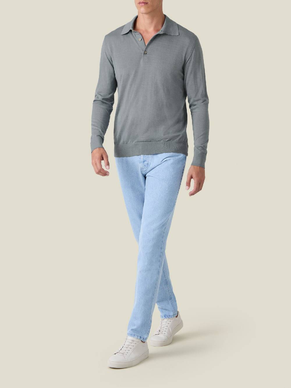 Luca Faloni Knitted PoloSeta-Cashmere