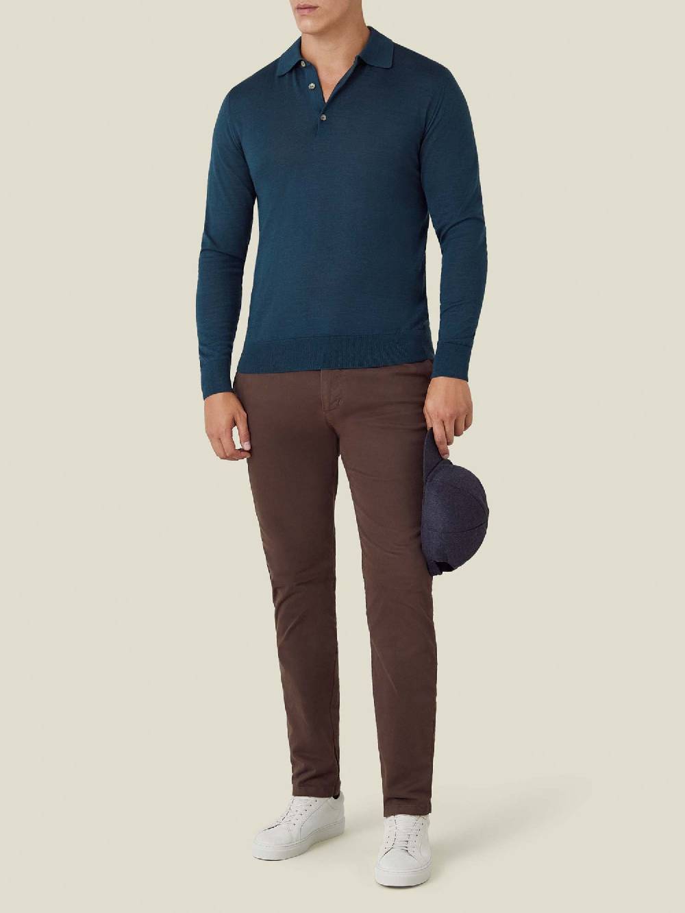 Luca Faloni Knitted PoloSeta-Cashmere