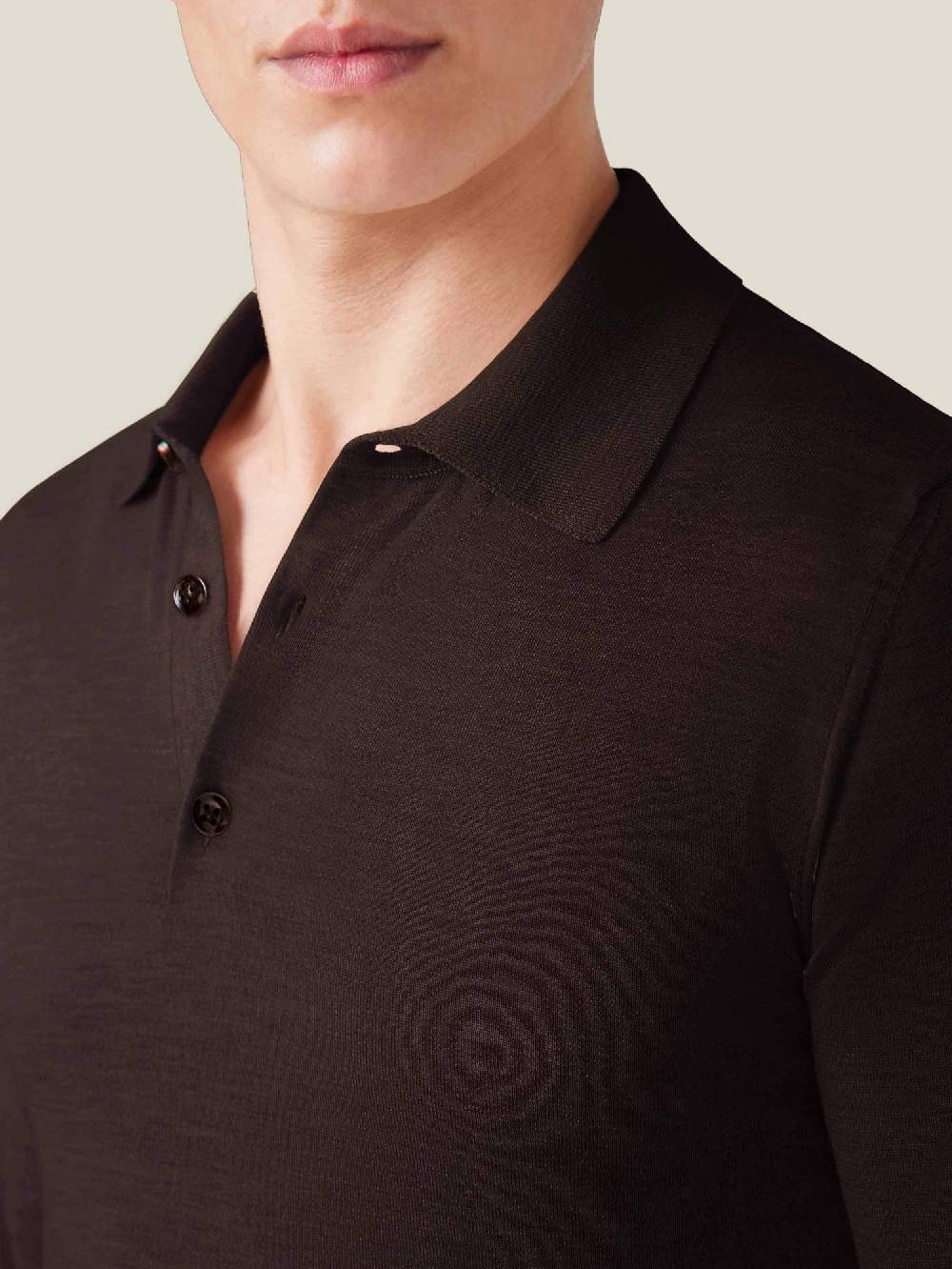 Luca Faloni Knitted PoloSeta-Cashmere