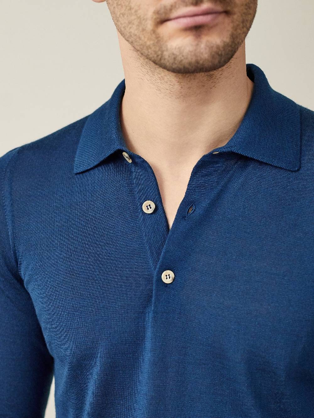 Luca Faloni Knitted PoloSeta-Cashmere