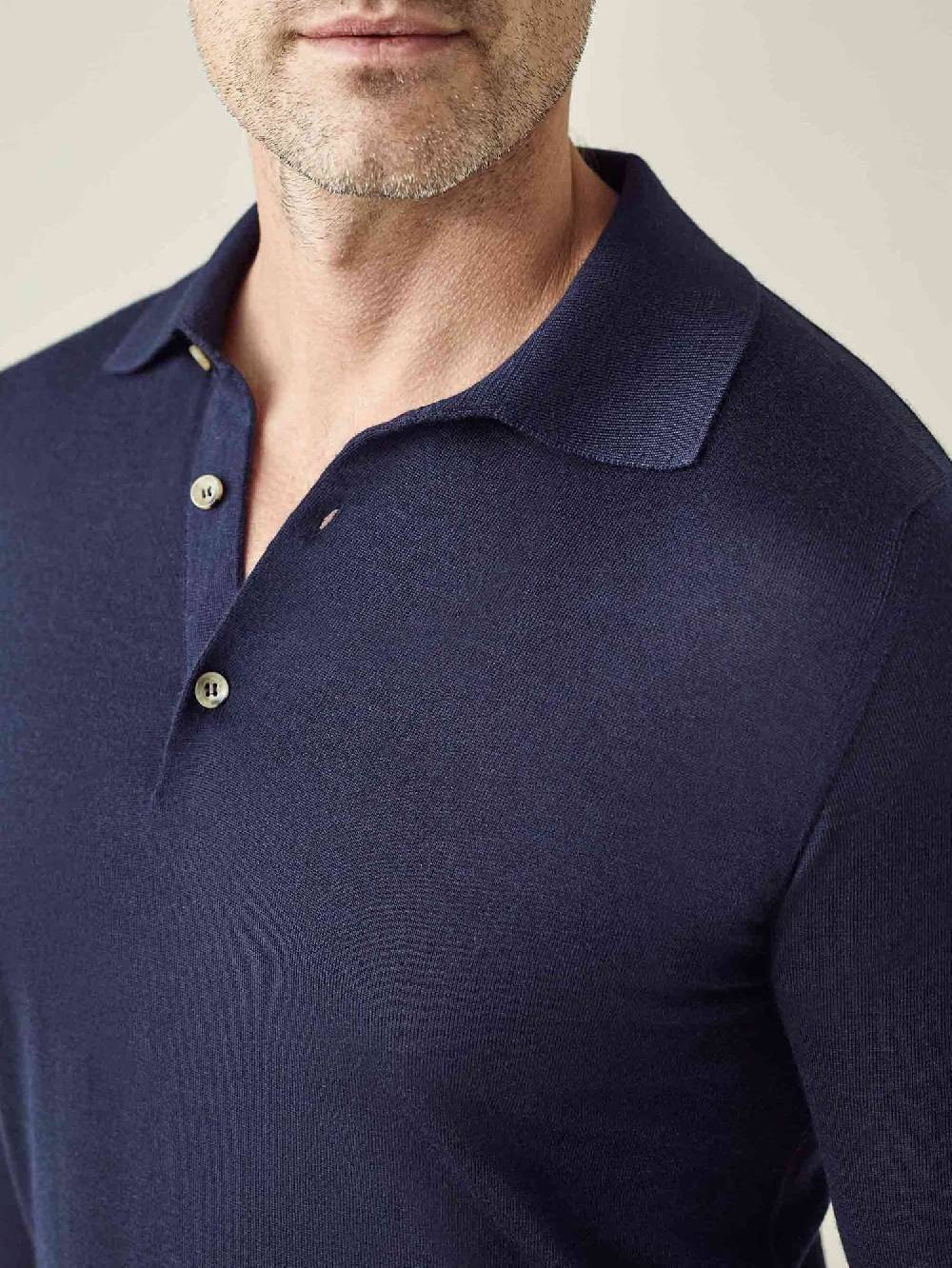 Luca Faloni Knitted PoloSeta-Cashmere