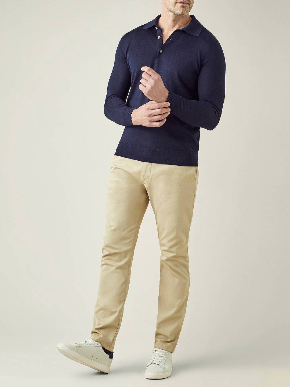 Luca Faloni Knitted PoloSeta-Cashmere