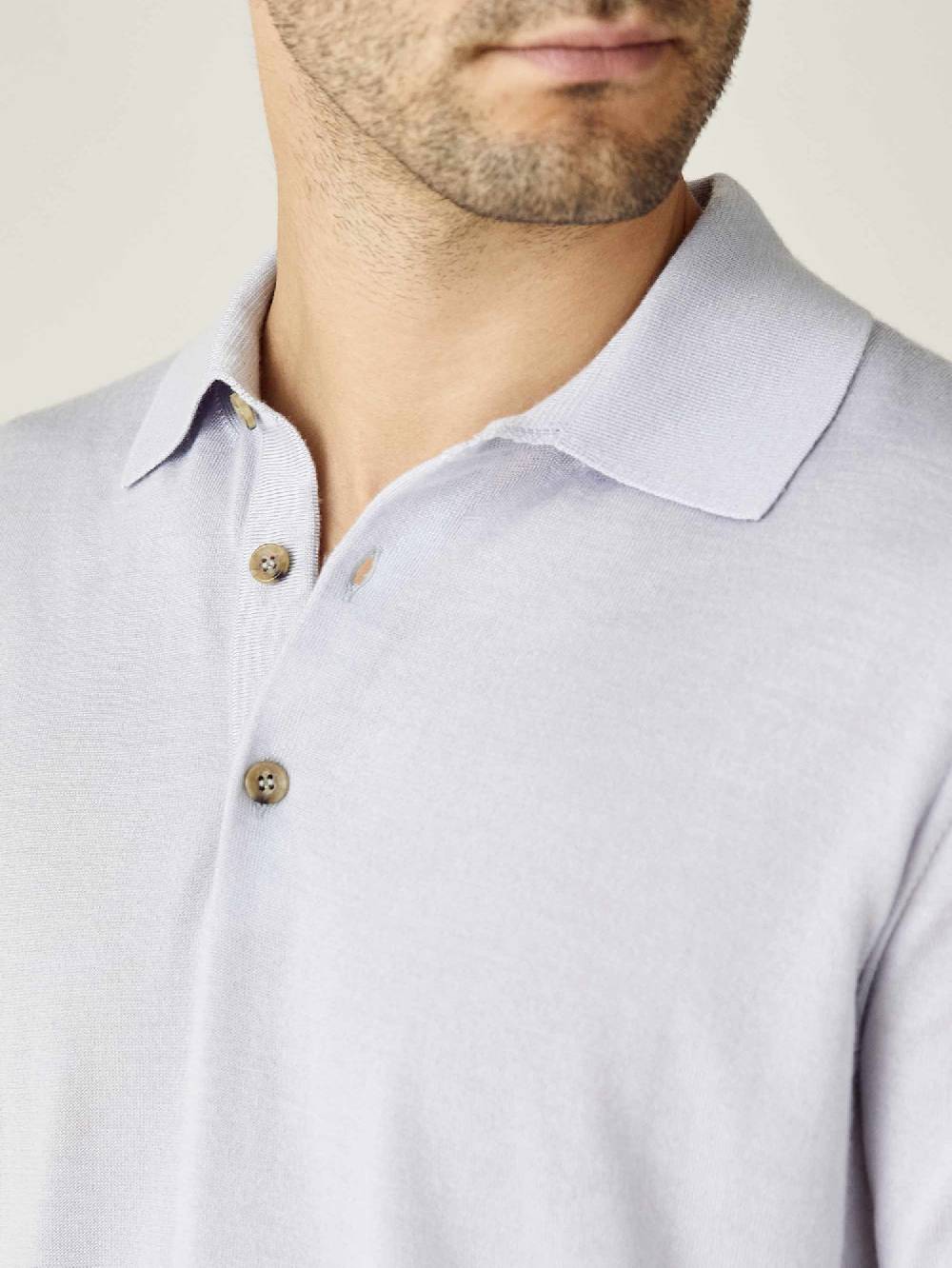 Luca Faloni Knitted PoloSeta-Cashmere