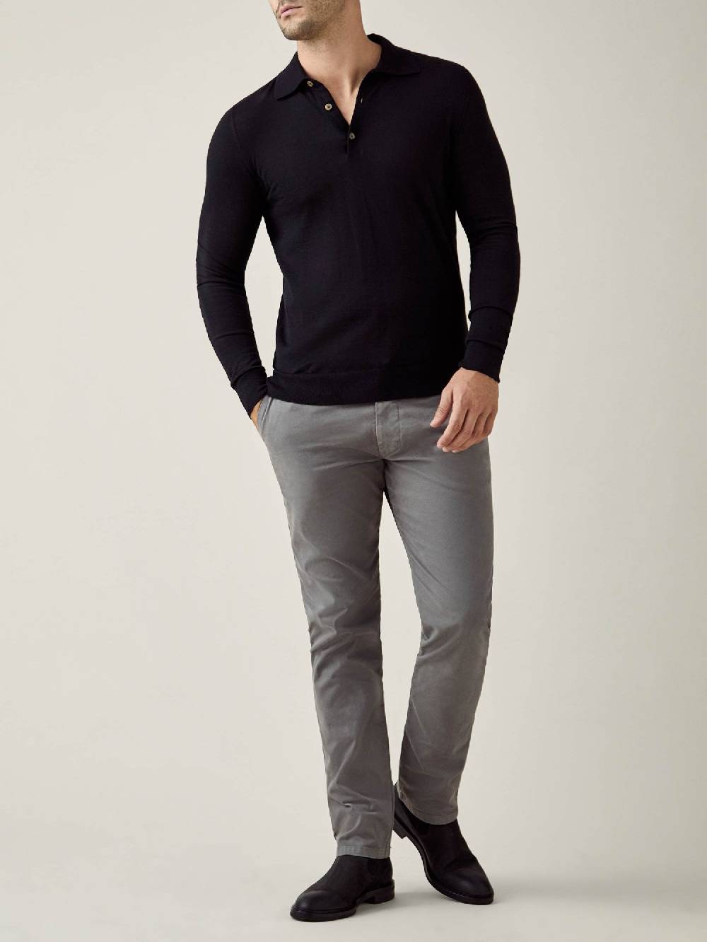 Luca Faloni Knitted PoloSeta-Cashmere
