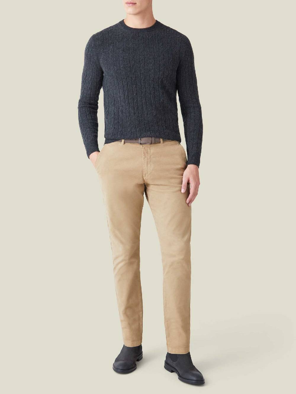 Luca Faloni Maglia A Treccecashmere A 2 Fili