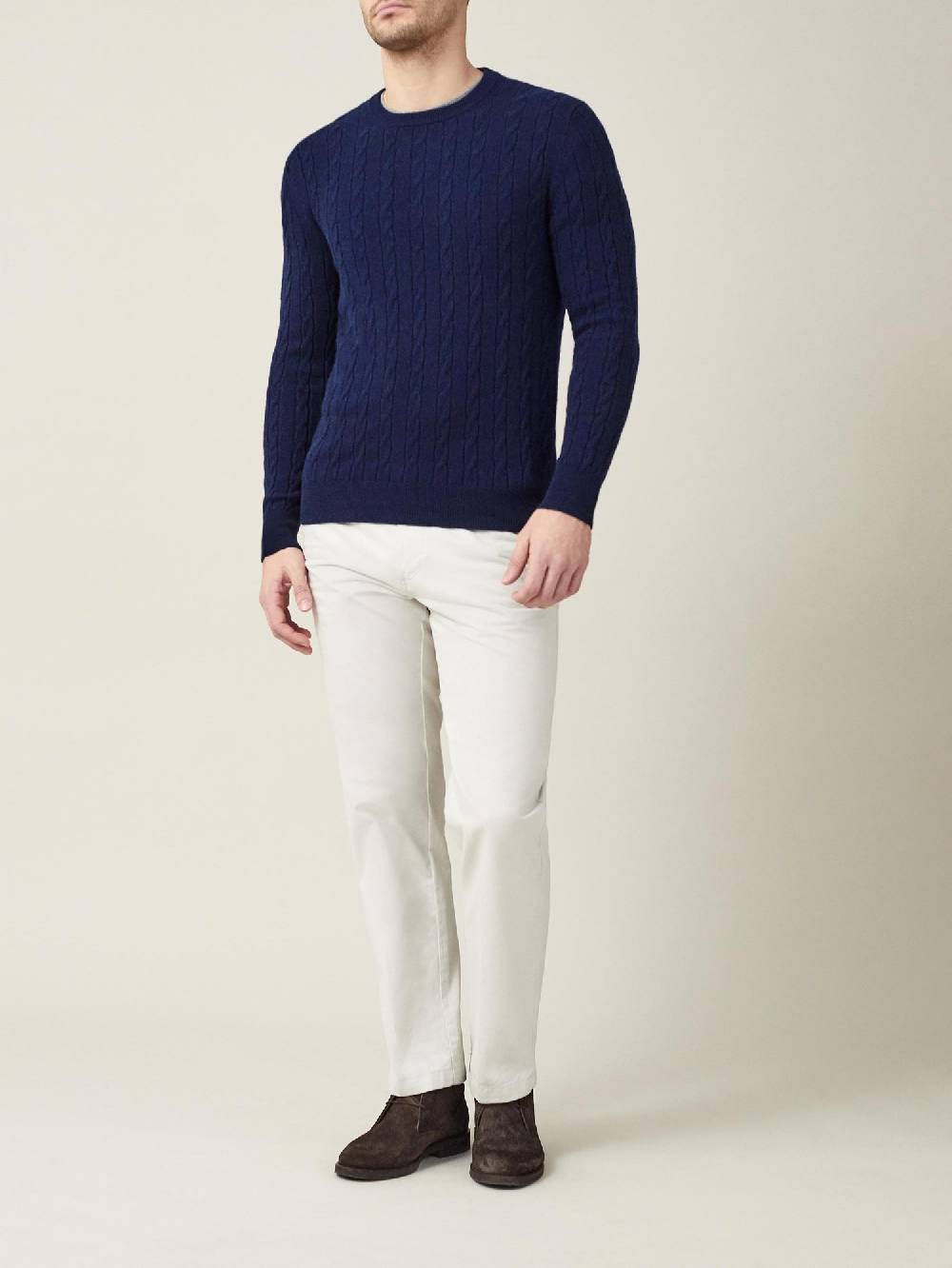 Luca Faloni Maglia A Treccecashmere A 2 Fili