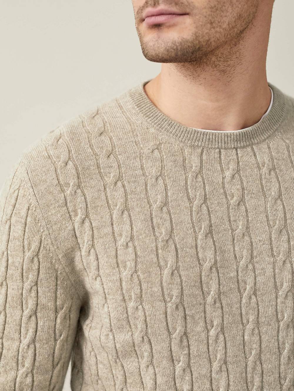 Luca Faloni Maglia A Treccecashmere A 2 Fili