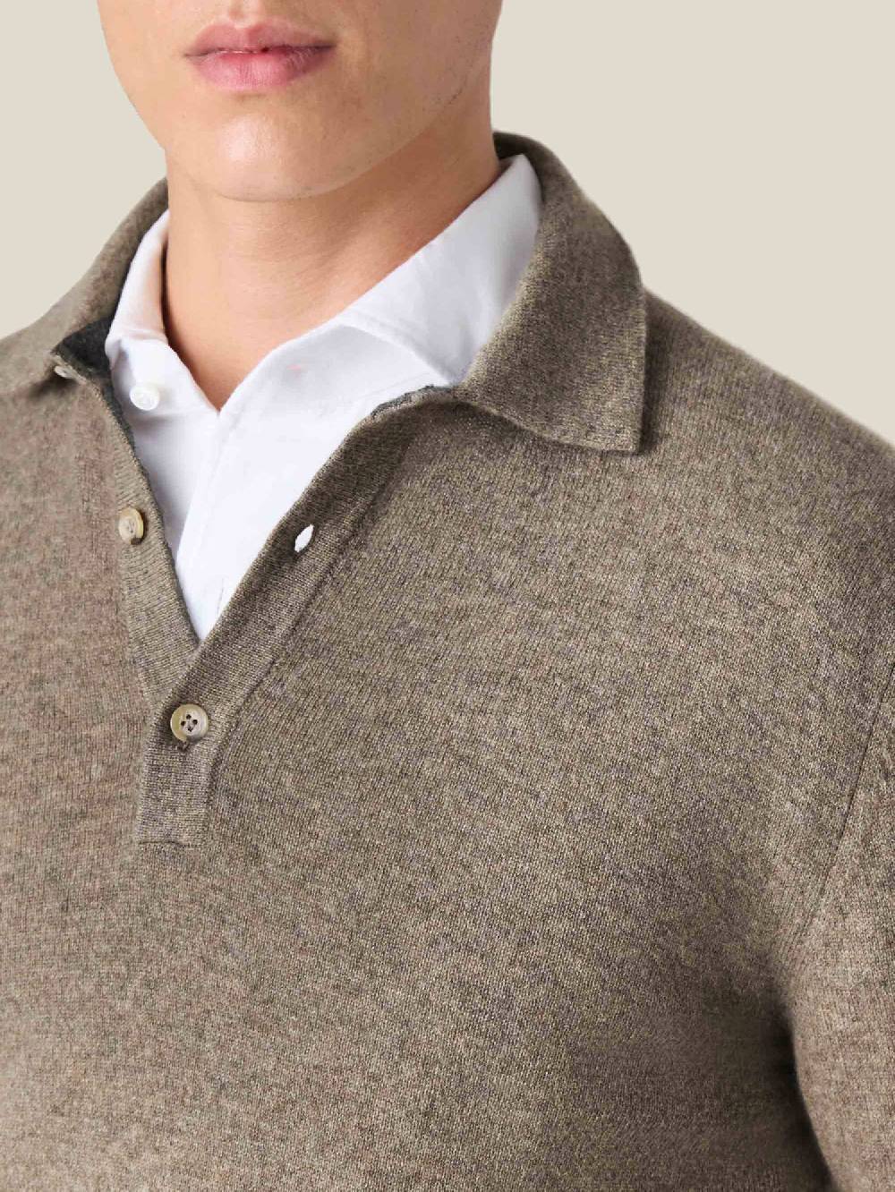 Luca Faloni Polo Sweater2-Ply Cashmere