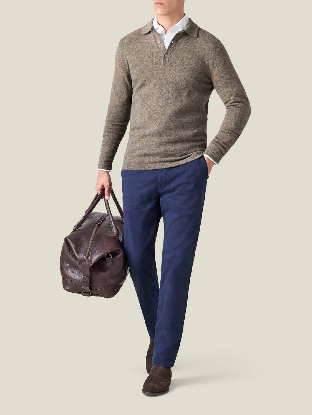 Luca Faloni Polo Sweater2-Ply Cashmere