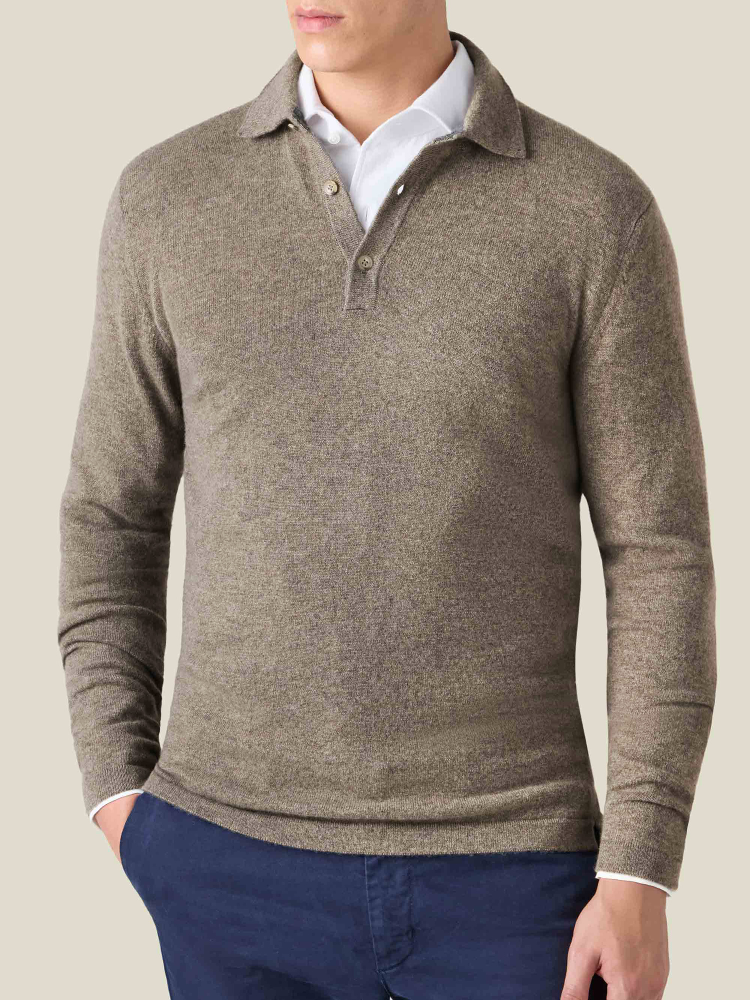 Luca Faloni Polo Sweater2-Ply Cashmere