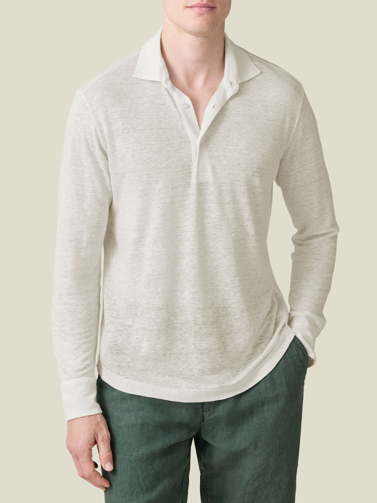 Luca Faloni Positano Polo ShirtLinen Jersey