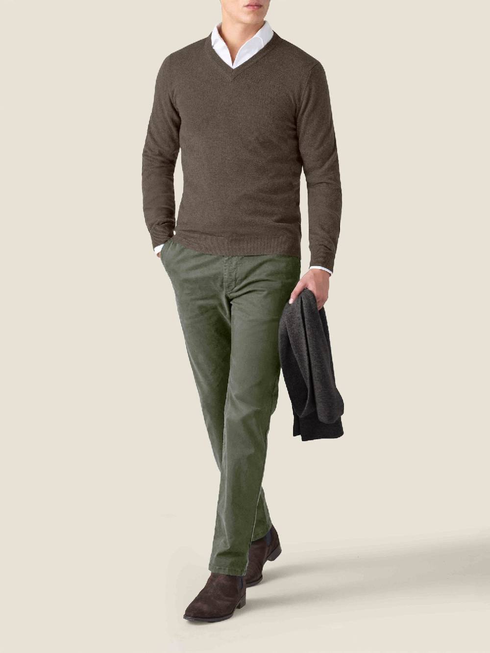 Luca Faloni V Neck2-Ply Cashmere