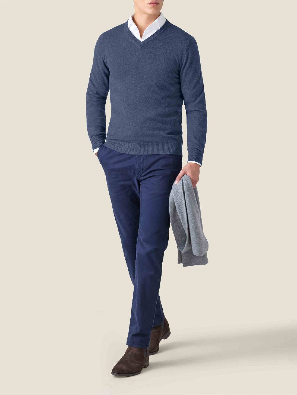 Luca Faloni V Neck2-Ply Cashmere